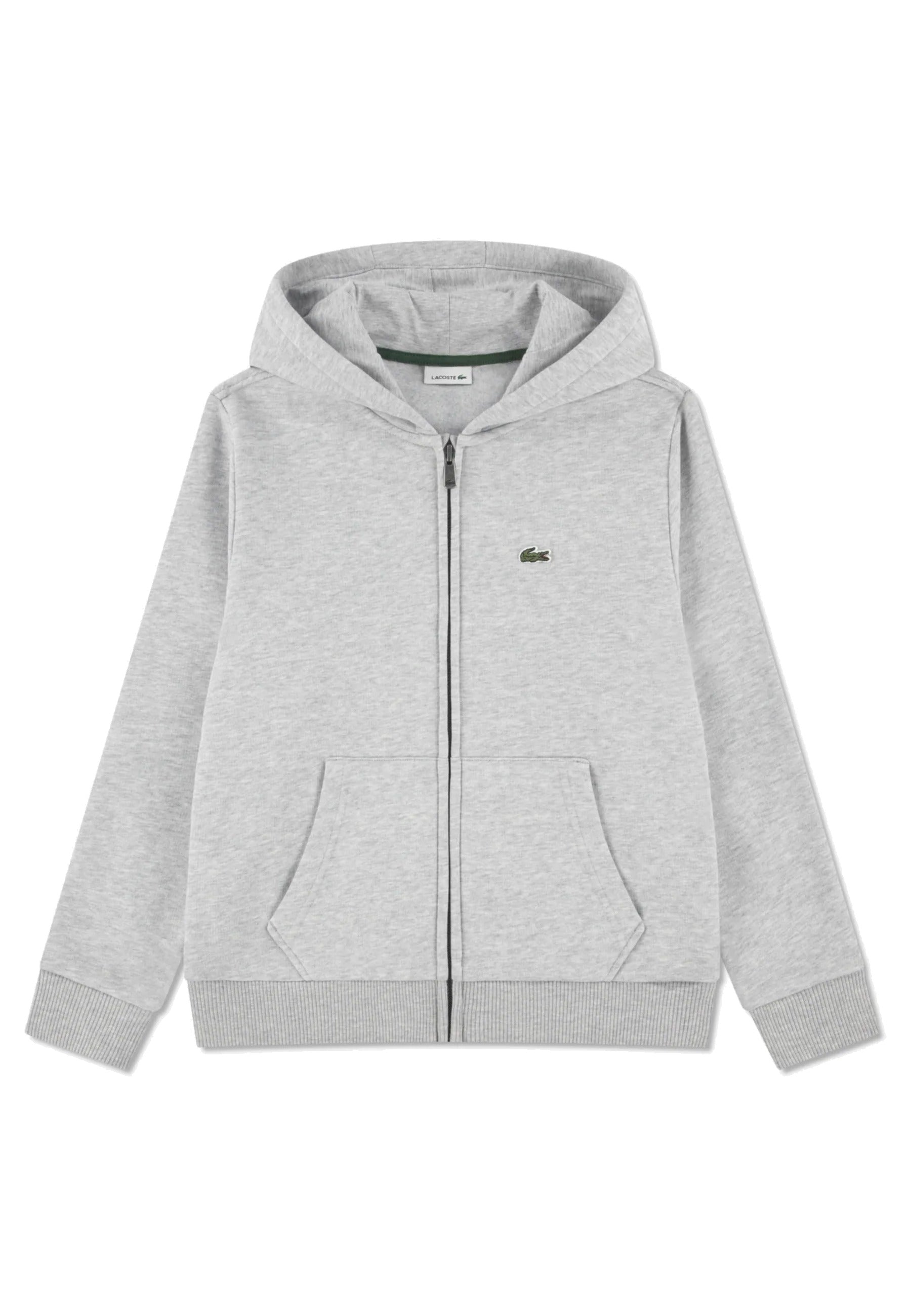 Felpa Full Zip French Terry - Argento Melange