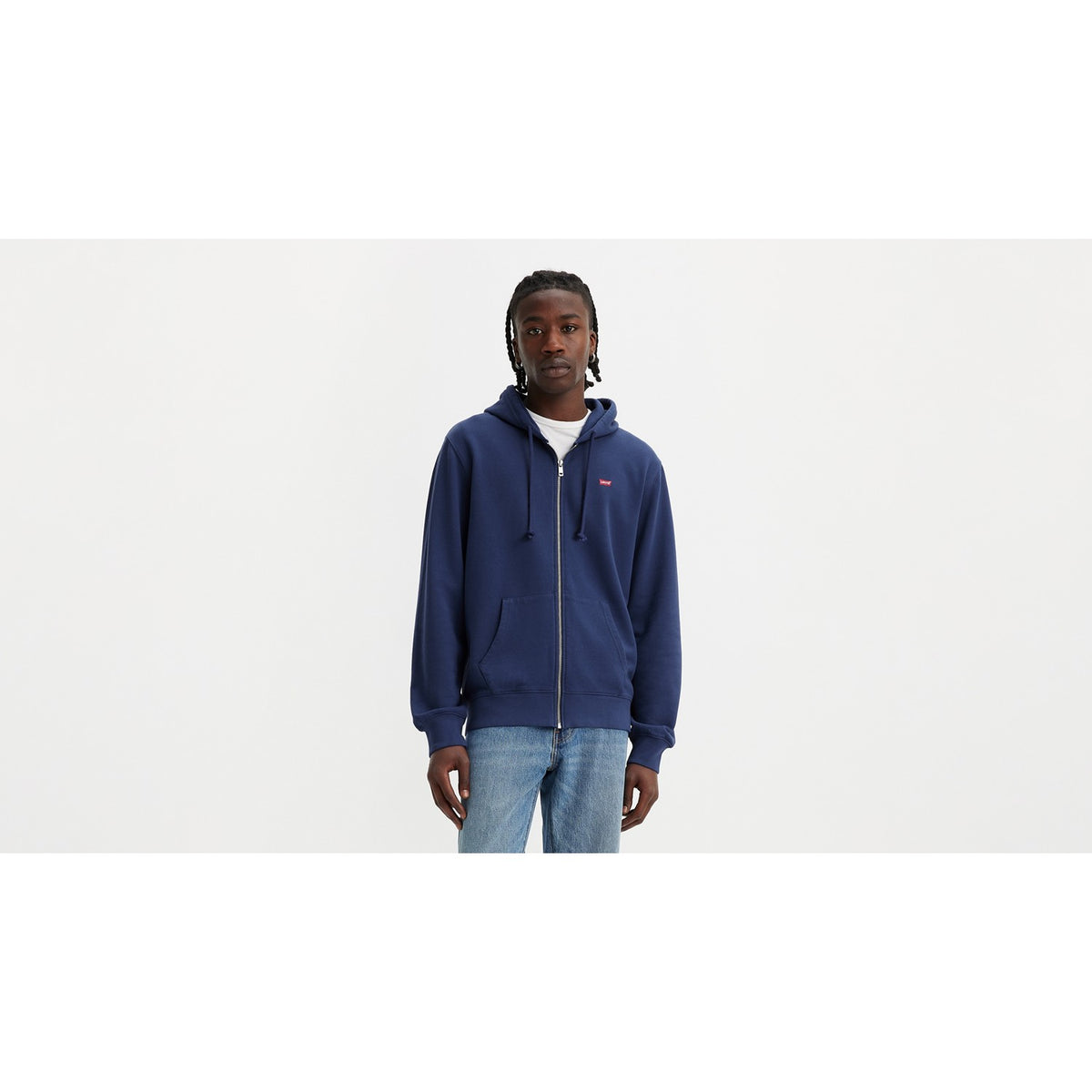 Felpa New Original Zip Up - Blu