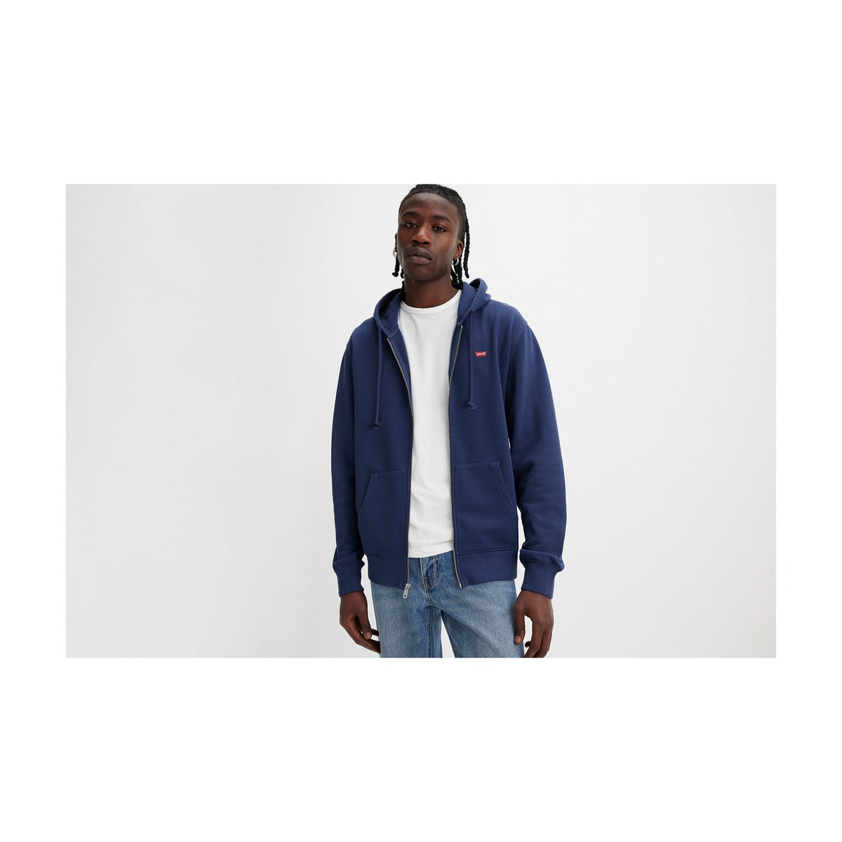 Felpa New Original Zip Up - Blu