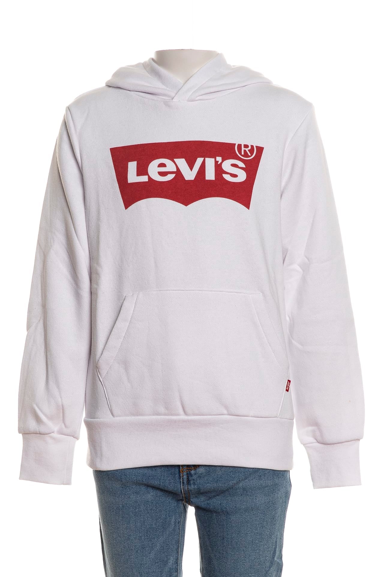 Felpa Girocollo Batwing Print Ragazzo - Bianco