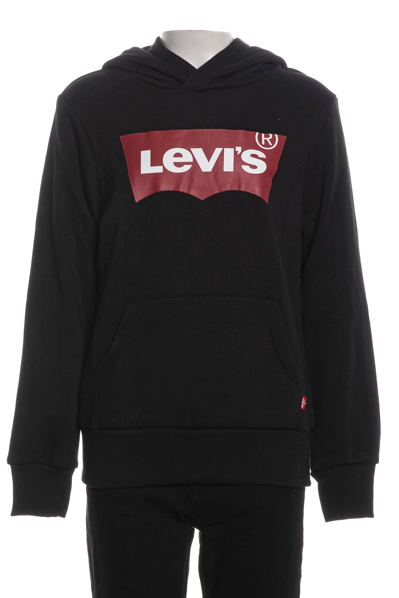 Felpa Girocollo Batwing Print Ragazzo - Nero