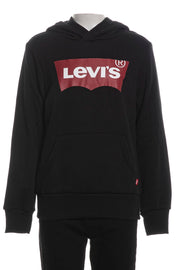 Felpa Girocollo Batwing Print Ragazzo - Nero