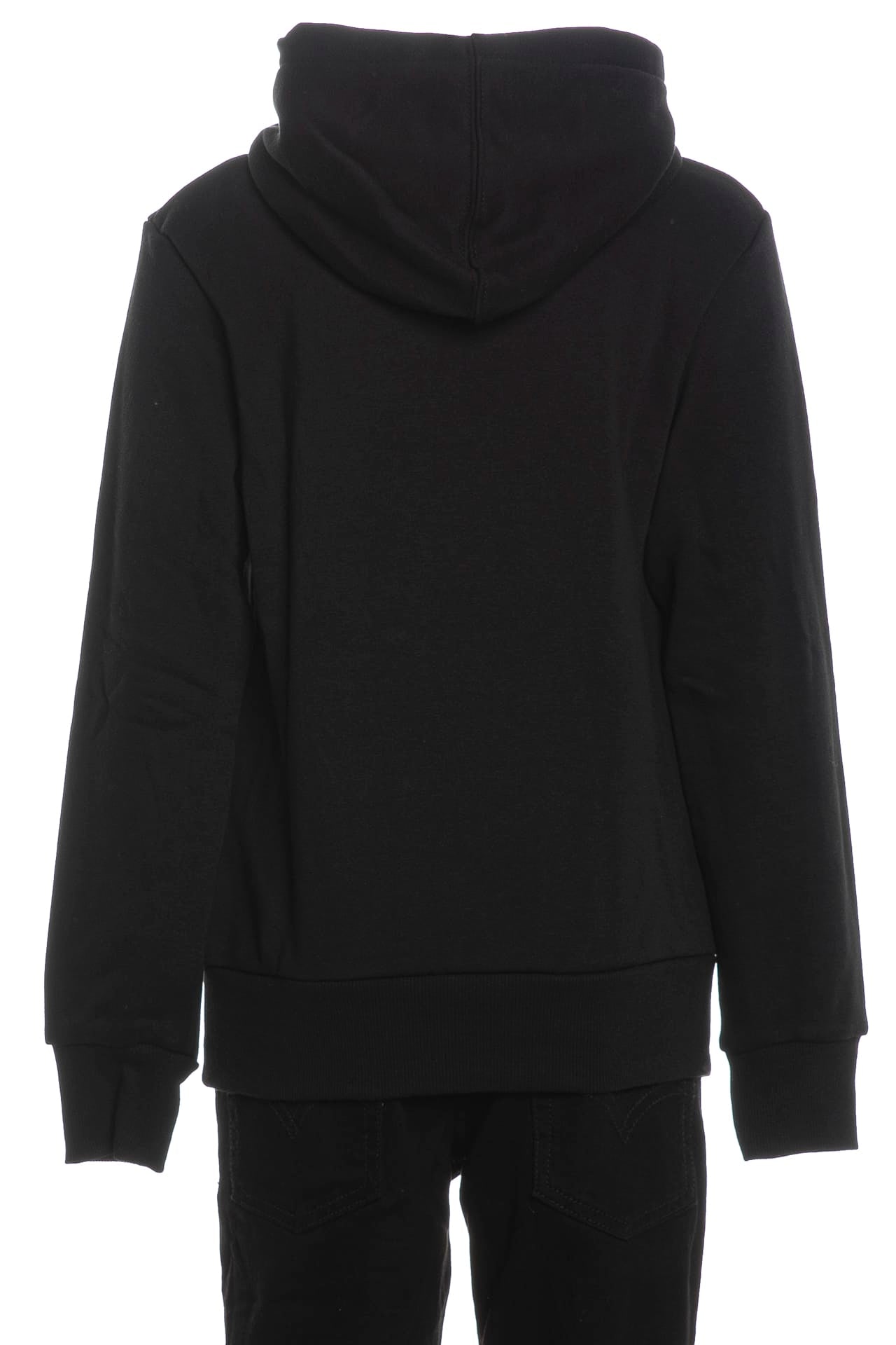 Felpa Girocollo Batwing Print Ragazzo - Nero