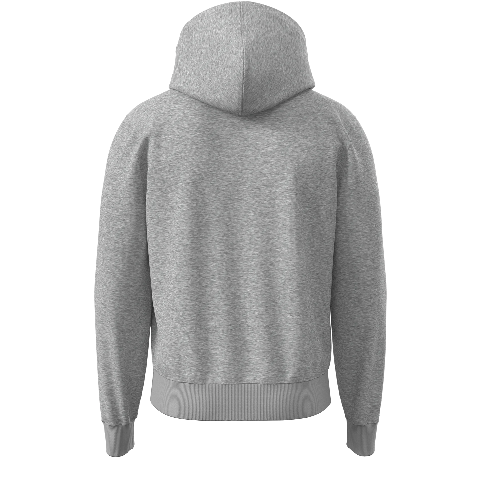 Felpa con Cappuccio e Zip Balis French Terry - Grigio Melange Medio