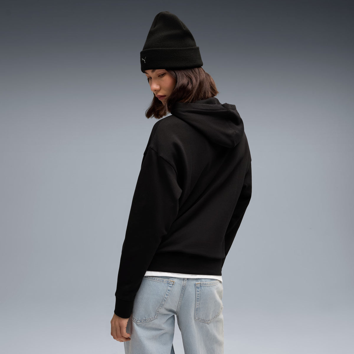Felpa con cappuccio Essentials Elevated Comfort da donna - Nero