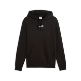 Felpa con cappuccio in pile con logo Essentials N.1 da uomo - Nero