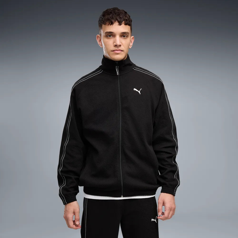 Giacca sportiva con zip PUMA Class dal taglio morbido da uomo - Nero