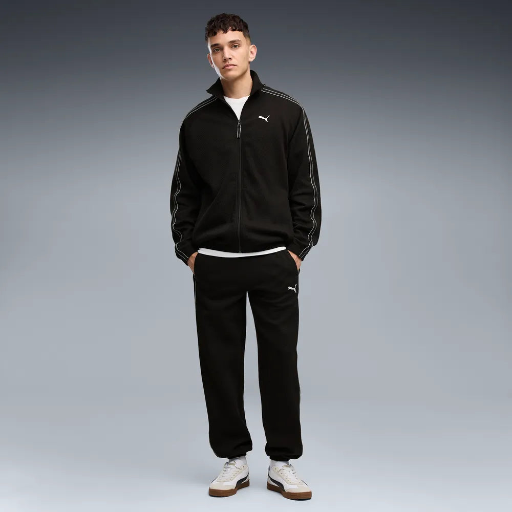 Giacca sportiva con zip PUMA Class dal taglio morbido da uomo - Nero