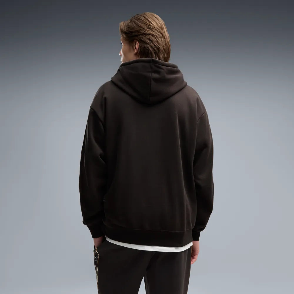 Felpa con cappuccio Essentials Elevated dal taglio morbido da uomo - Nero