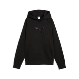 Felpa con cappuccio e paillettes Essentials da donna - Nero