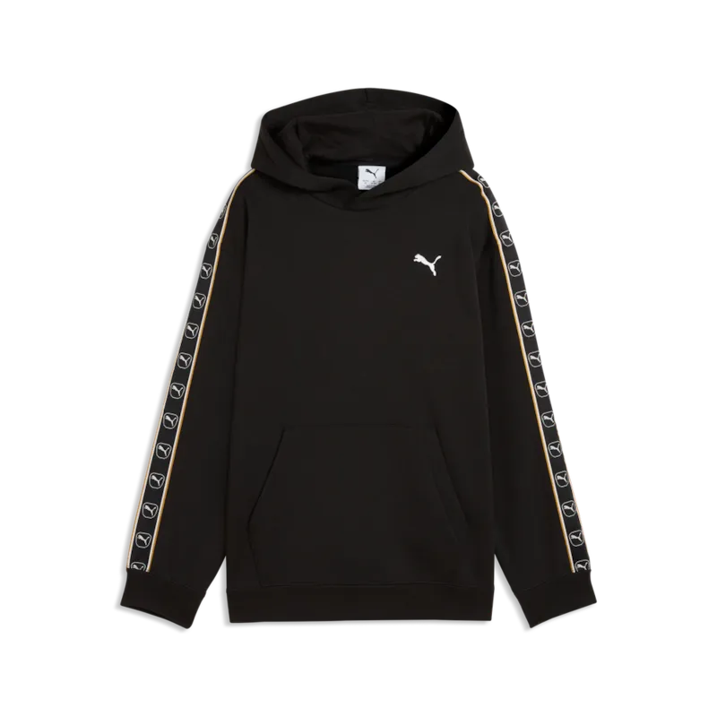 Felpa Essentials Elevated Tape Relaxed Hoodie Fleece Boys - Nero