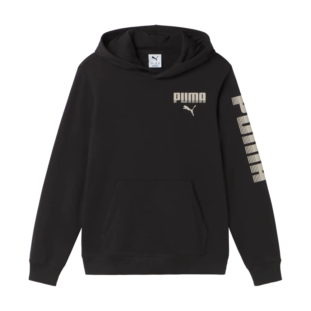 Felpa Essentials Graphic Hoodie Fleece Boys - Nero
