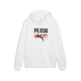 Felpa con cappuccio in pile PUMA Sport Logo Play da uomo - Bianco
