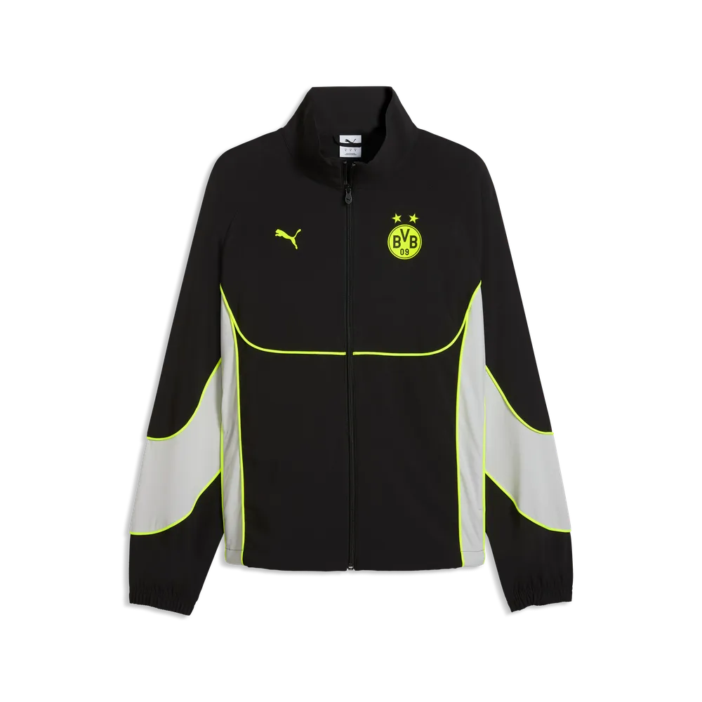 Giacca sportiva Borussia Dortmund PUMATECH-X con zip integrale da uomo - Nero