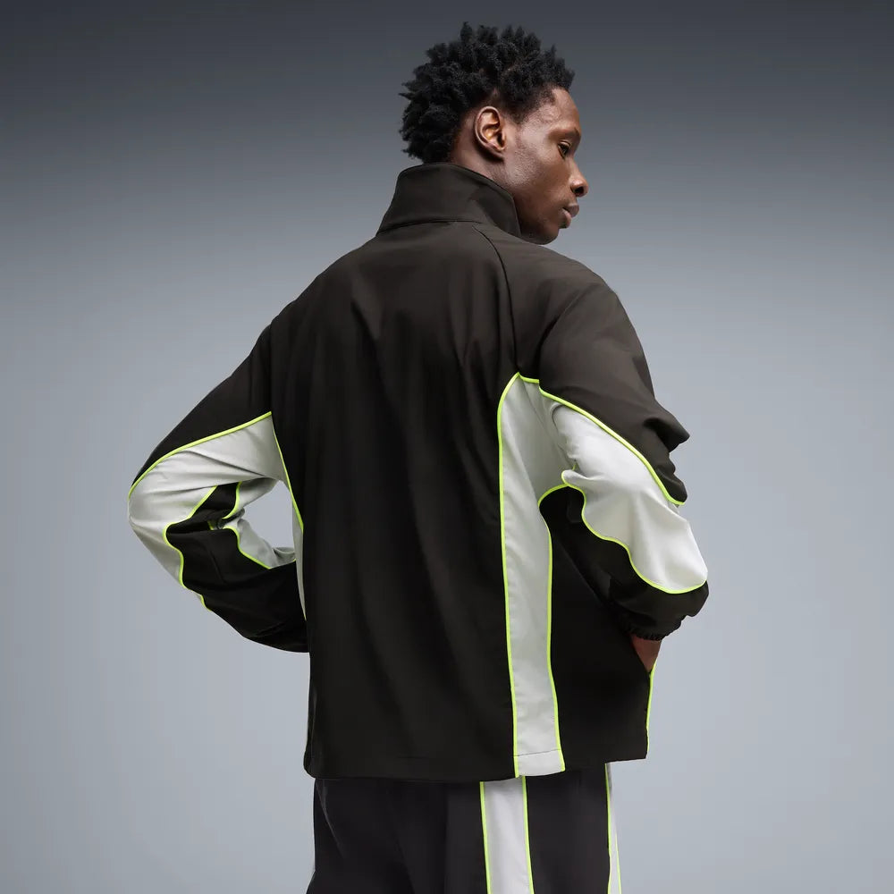 Giacca sportiva Borussia Dortmund PUMATECH-X con zip integrale da uomo - Nero