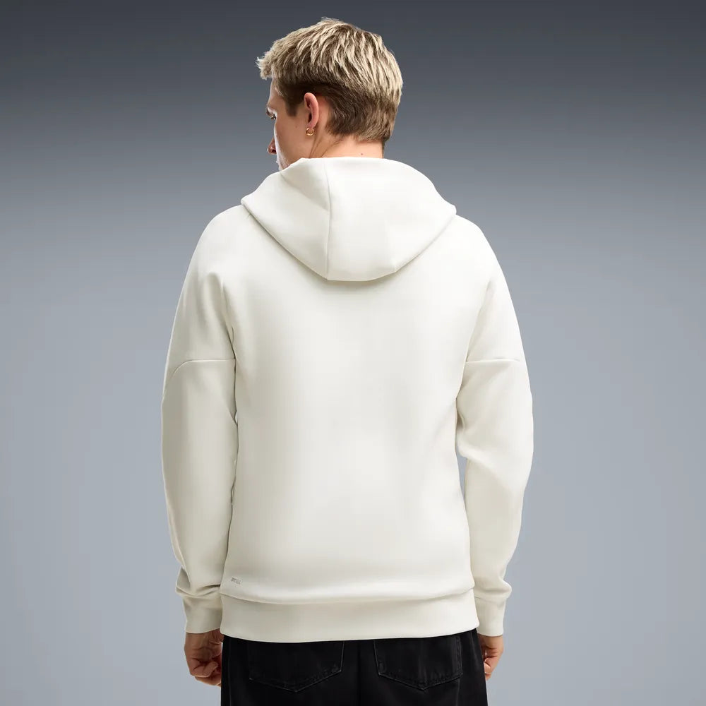 Felpa con zip integrale e cappuccio AC Milan PUMATECH da uomo - Grigio Vapore