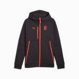 Felpa con zip integrale e cappuccio AC Milan PUMATECH da uomo - Grigio Scuro