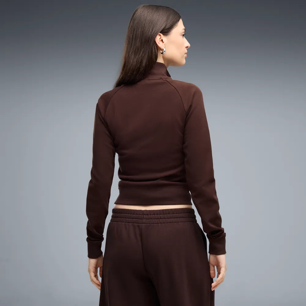 Felpa Essentials Slim Track Jacket - Marrone Cioccolato