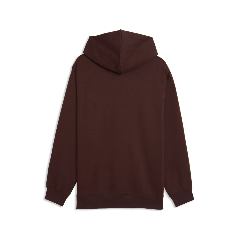 Felpa Essentials Elevated Tape Relaxed Full-Zip Hoodie Fleece - Marrone Cioccolato
