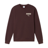 Felpa Essentials Graphic Crew Fleece - Marrone Cioccolato