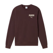 Felpa Essentials Graphic Crew Fleece - Marrone Cioccolato