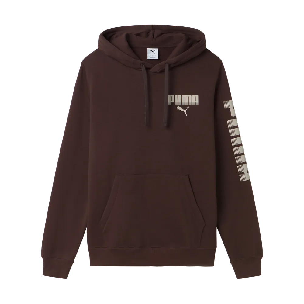 Felpa Essentials Graphic Hoodie Fleece - Marrone Cioccolato