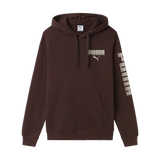 Felpa Essentials Graphic Hoodie Fleece - Marrone Cioccolato