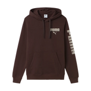 Felpa Essentials Graphic Hoodie Fleece - Marrone Cioccolato