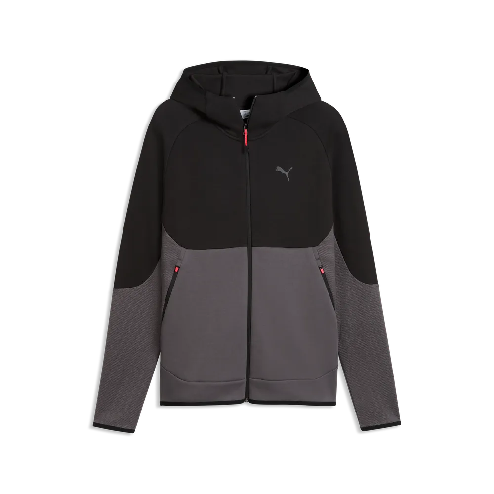 Felpa con cappuccio e zip PUMATECH Elevated da uomo - Grigio