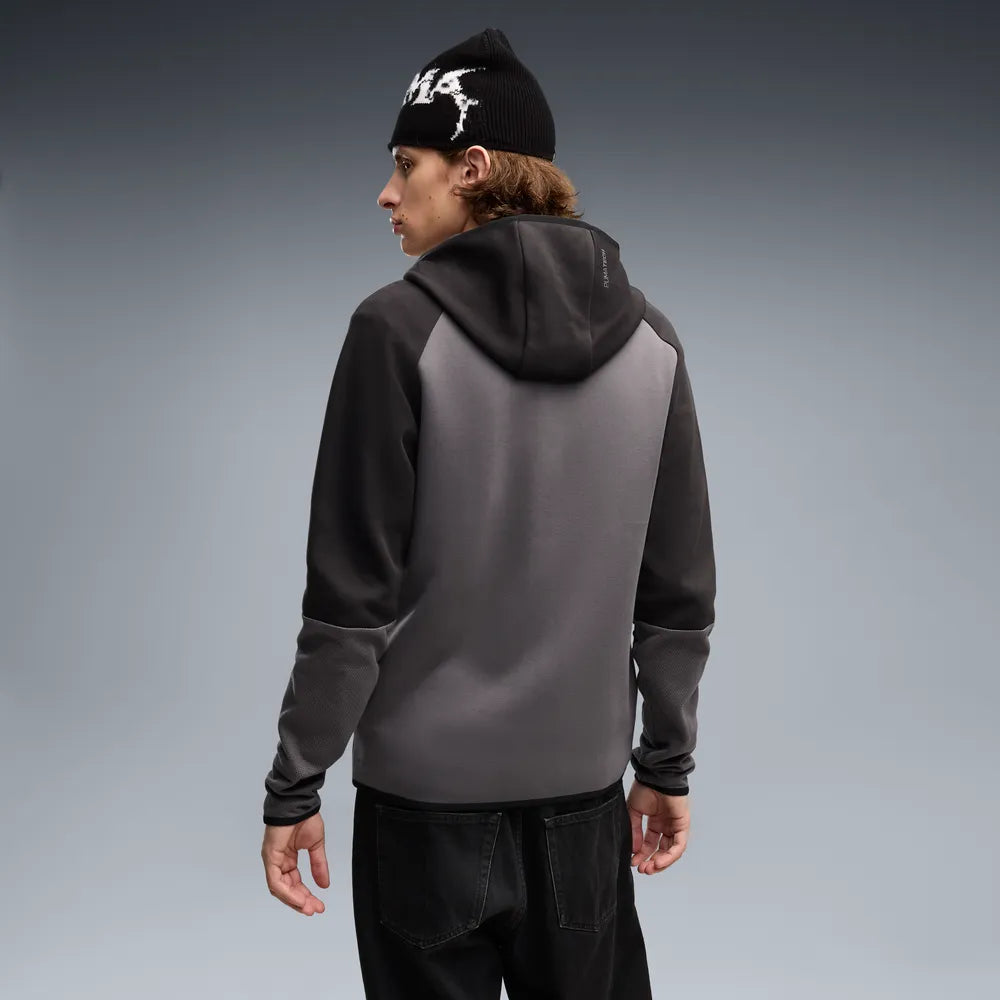 Felpa con cappuccio e zip PUMATECH Elevated da uomo - Grigio