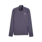 Top da running con zip corta VELOCITY CLOUDSPUN da uomo - Blu Inchiostro