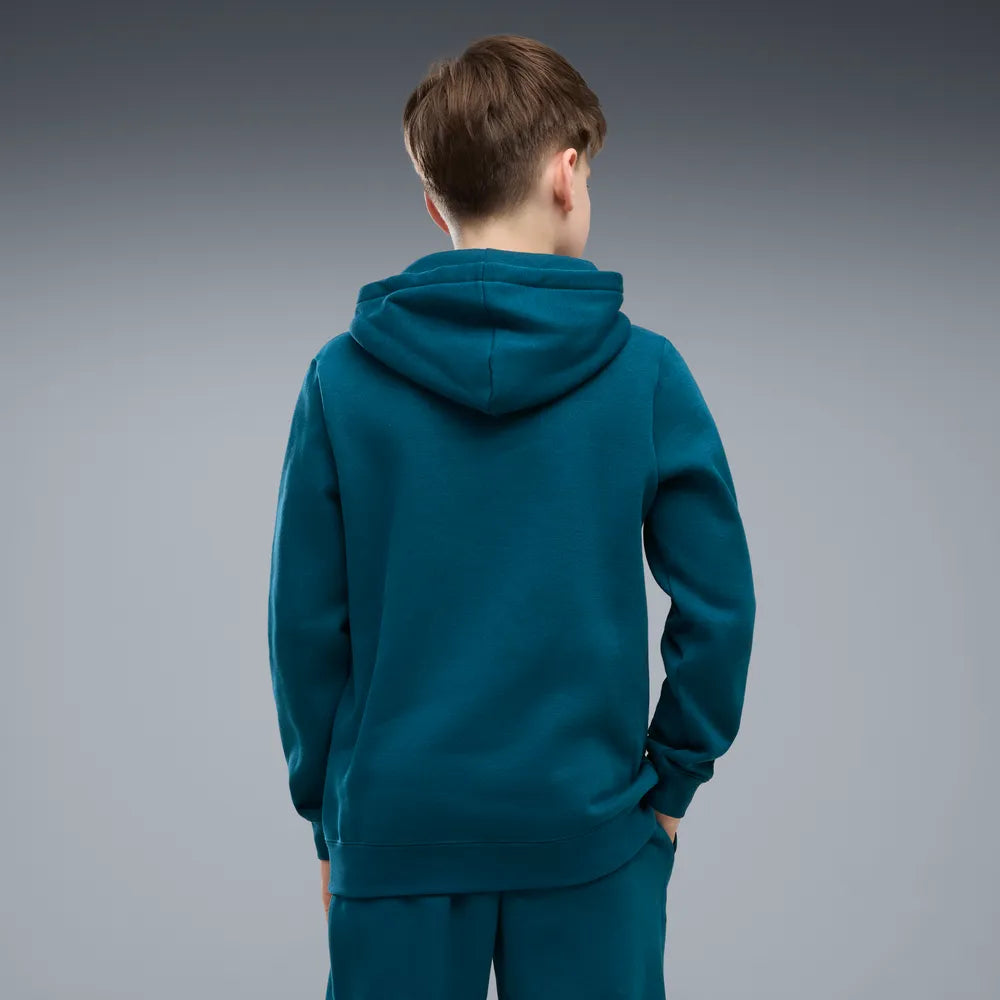 Felpa Essentials 2 Color Small No.1 Logo Hoodie Fleece Boys - Verde Petrolio