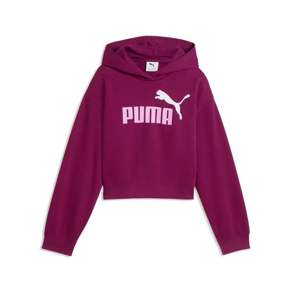 Felpa Essentials 2 Color No.1 Logo Short Length Hoodie Fleece Girls - Fucsia