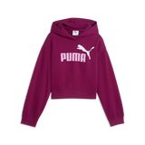 Felpa Essentials 2 Color No.1 Logo Short Length Hoodie Fleece Girls - Fucsia