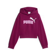 Felpa Essentials 2 Color No.1 Logo Short Length Hoodie Fleece Girls - Fucsia