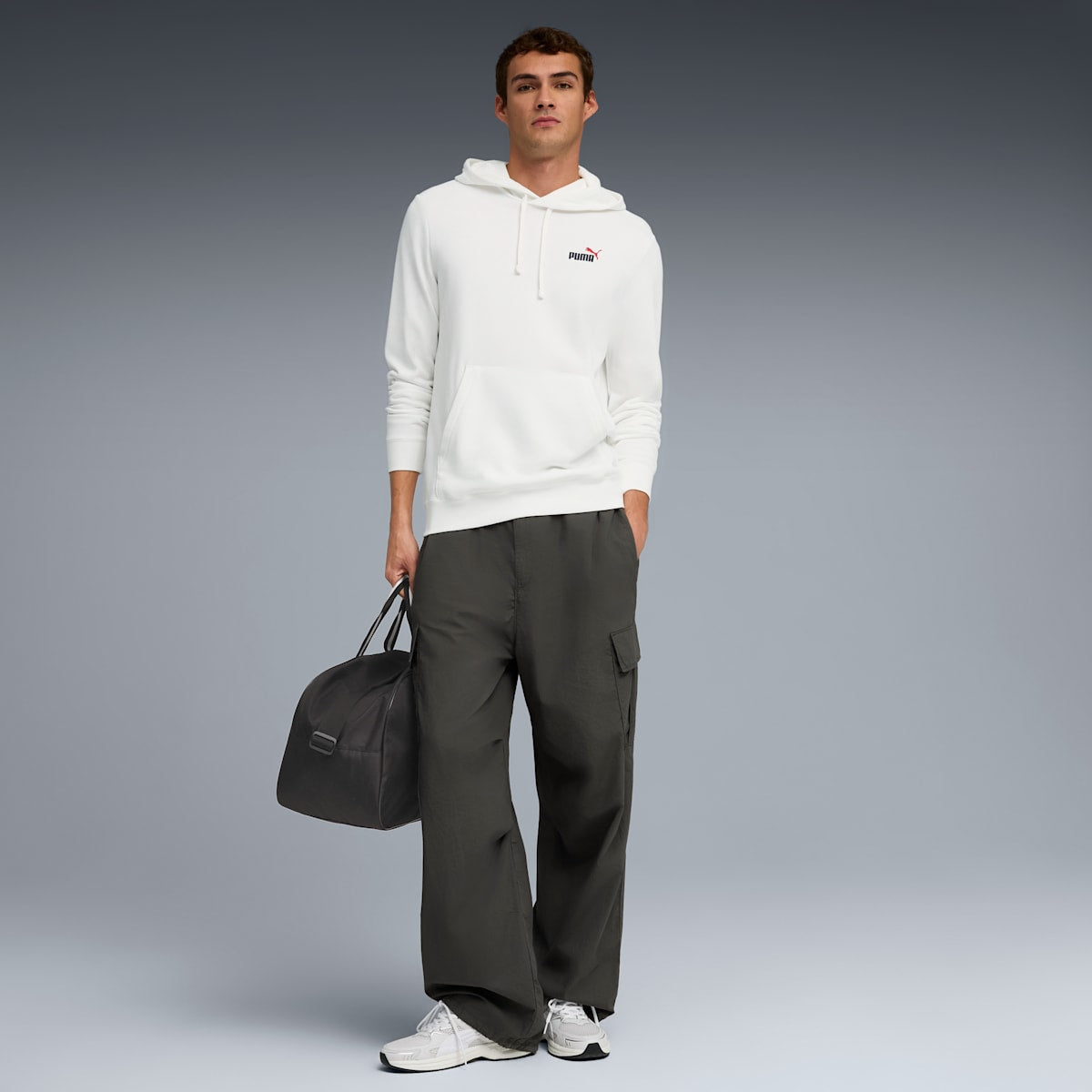 Puma ESS 2 Color Small No. 1 Logo Hoodie TR - Bianco / Rosso Bianco