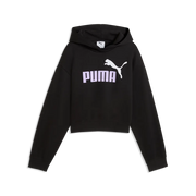 Felpa Essentials 2 Color No.1 Logo Short Length Hoodie Fleece Girls - Nero