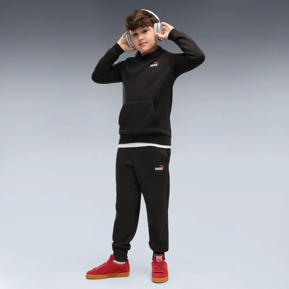 Felpa Essentials 2 Color Small No.1 Logo Hoodie Fleece Boys - Nero