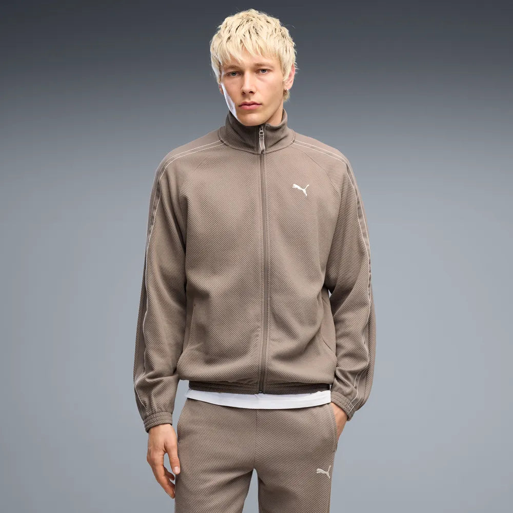 Giacca sportiva con zip PUMA Class dal taglio morbido da uomo - Grigio Topo