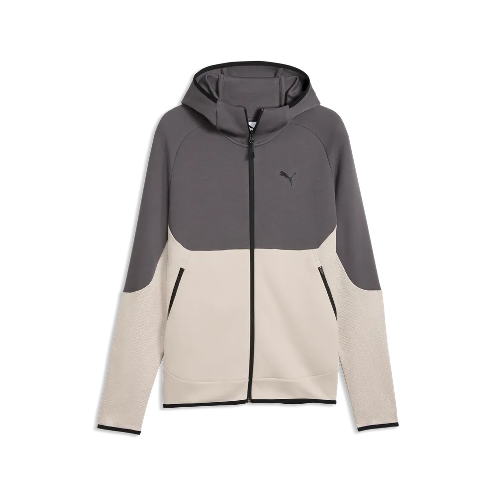 Felpa con cappuccio e zip PUMATECH Elevated da uomo - Grigio Nebbia