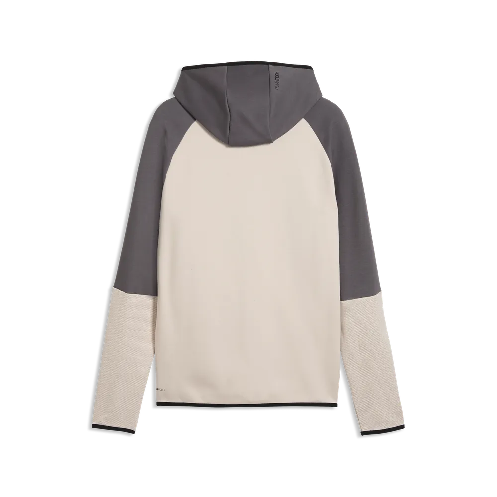Felpa con cappuccio e zip PUMATECH Elevated da uomo - Grigio Nebbia