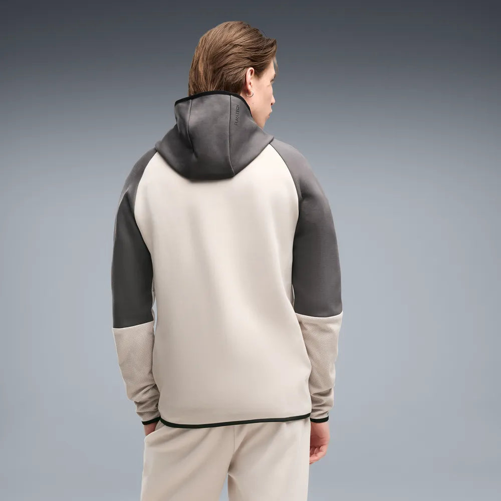 Felpa con cappuccio e zip PUMATECH Elevated da uomo - Grigio Nebbia