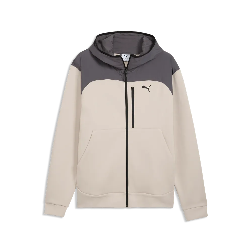 Felpa PUMATECH Material Mix Full-Zip - Grigio Nebbia