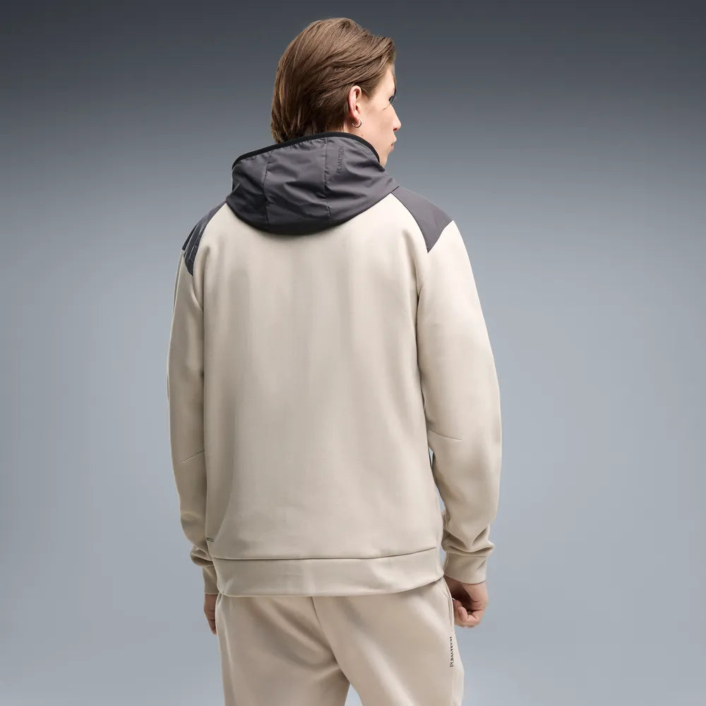 Felpa PUMATECH Material Mix Full-Zip - Grigio Nebbia