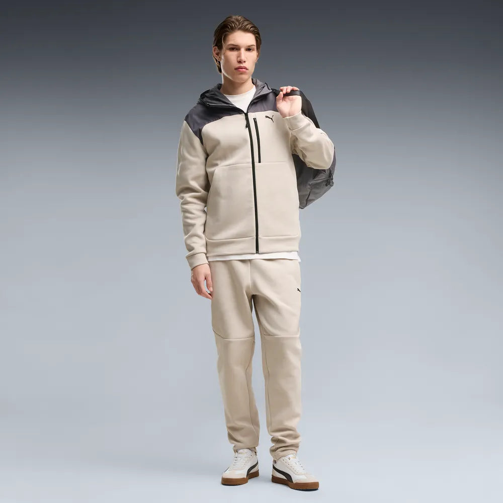 Felpa PUMATECH Material Mix Full-Zip - Grigio Nebbia
