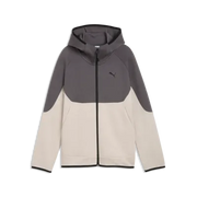 Felpa con cappuccio e zip PUMATECH Elevated per ragazzi - Grigio Nebbia