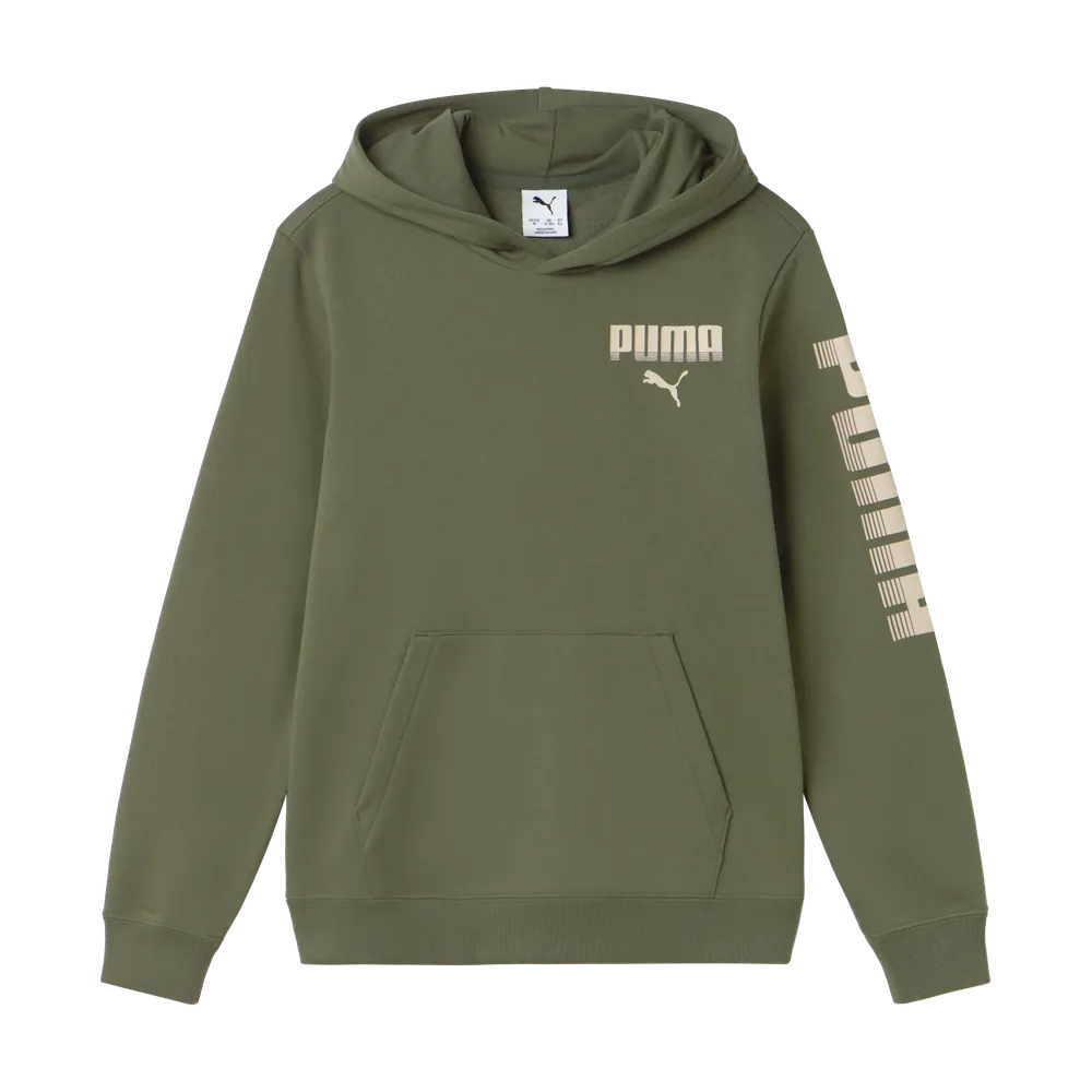 Felpa Essentials Graphic Hoodie Fleece Boys - Verde Muschio