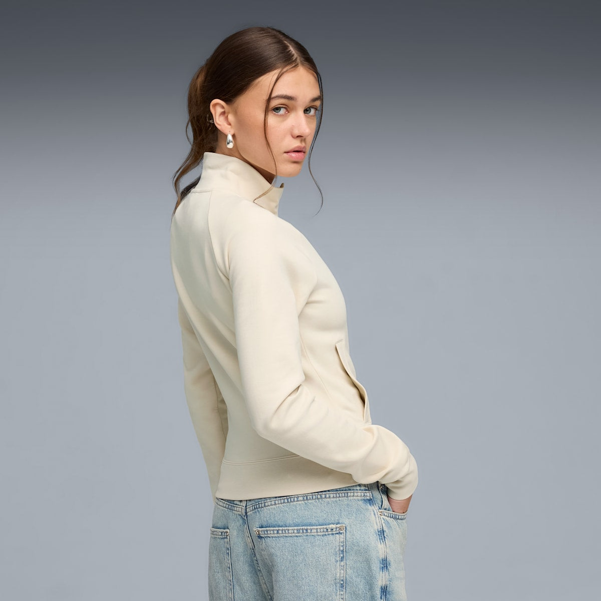 Puma ESS Slim Track Jacket DK - Alpine Snow