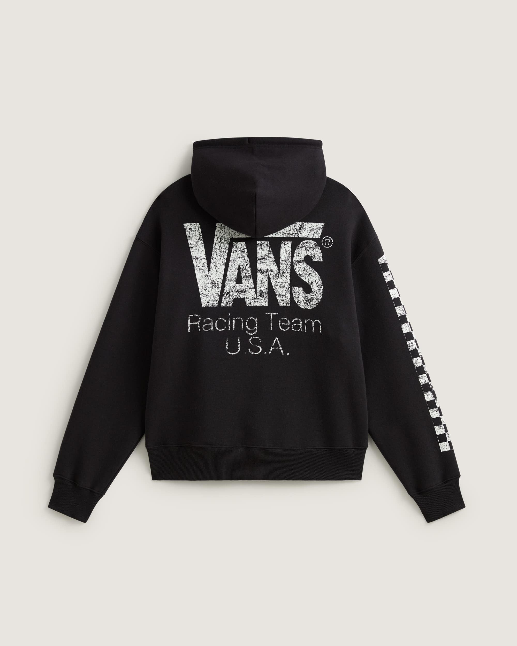 Felpa con Cappuccio e Zip Racing - Nero
