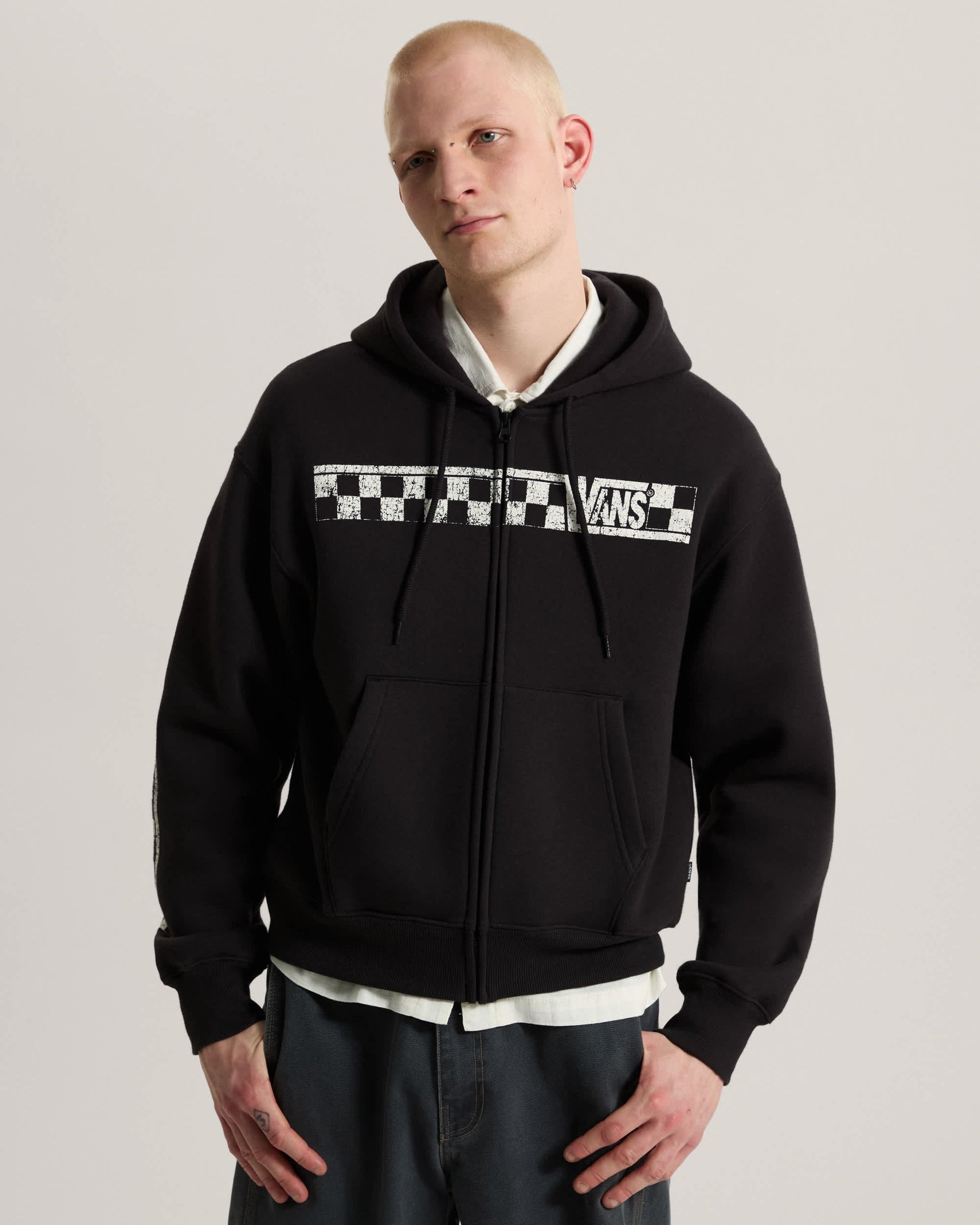 Felpa con Cappuccio e Zip Racing - Nero
